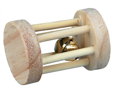 Trixie Speelrol Hout Met Bel 7X5 Cm