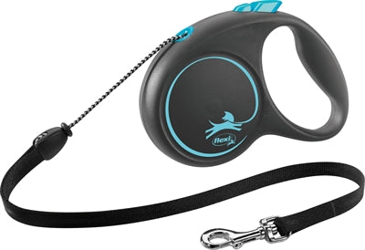 Flexi Rollijn Black Design Cord Blauw M 5 Mtr Tot 20 Kg