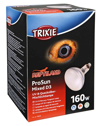 Trixie Reptiland Prosun Mixed D3 Uv-B Lamp Zelfstartend 100 Watt 9,5X9,5X13 Cm