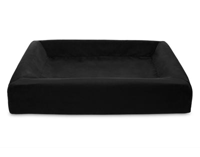 Bia Bed Royal Fluweel Hoes Hondenmand Zwart Bia-4 85X70X15 Cm