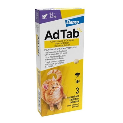 Adtab Kauwtablet Kat 0,5-2 Kg 3 Tbl