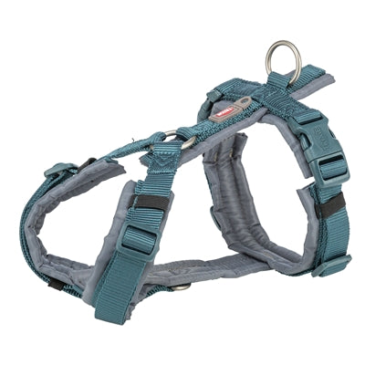 Trixie Hondentuig Premium Trekking Petrol Blauw/ Grafiet Grijs 36-44X1,5 Cm