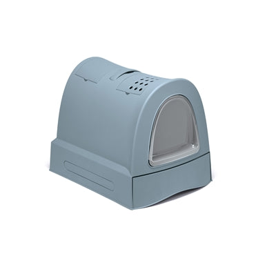 Imac Kattenbak Zuma 2Nd Life Met Schuiflade Avio Blauw 40X56X42,5 Cm
