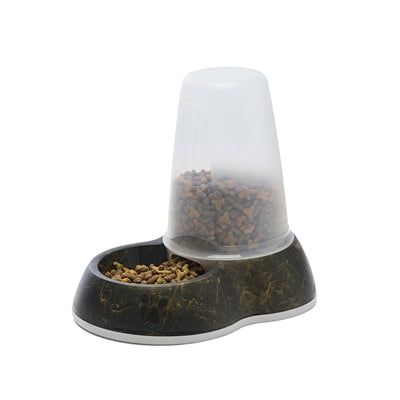Savic Voerdispencer Loop Marble Zwart / Goud 26X17,5X23 Cm 1,5 Ltr