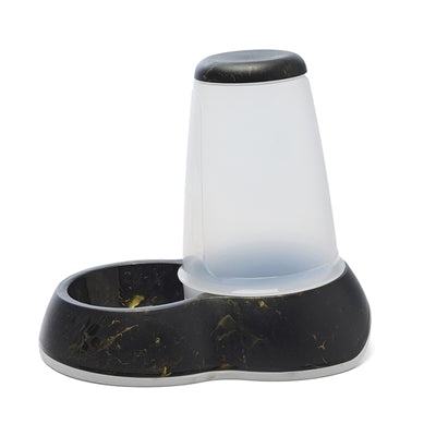 Savic Voerdispencer Loop Marble Zwart / Goud 32,5X22X29 Cm 3 Ltr
