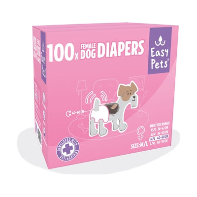 Easypets Hondenluiers Teef M/L 100 St