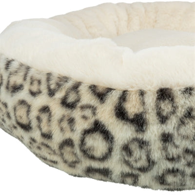 Trixie Hondenmand Leo Soft Rond Pluche Creme / Panterprint 50 Cm