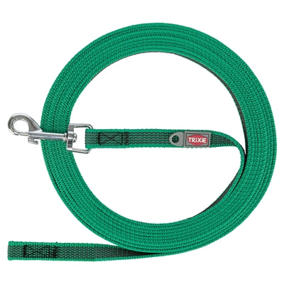 Trixie Sleeplijn Met Rubber Bekleed Zonder Handlus Groen 15 Mtrx1,5 Cm