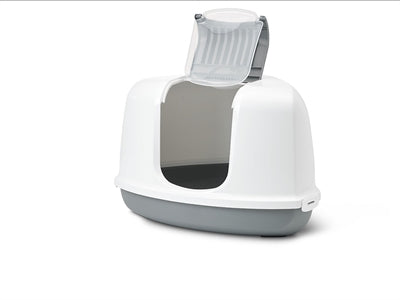 Savic Hoek Kattenbak Nestor Grijs / Wit 58,5X45,5X40 Cm