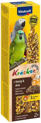Vitakraft Papegaai Kracker Honing 2 In 1