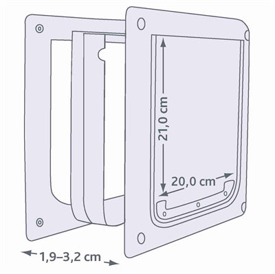 Trixie 2-Weg Hondenluik Wit Xs-S 25 X 29 Cm