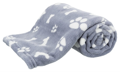 Trixie Hondendeken Kenny Fleece Bot / Pootjes Blauw 100X75 Cm