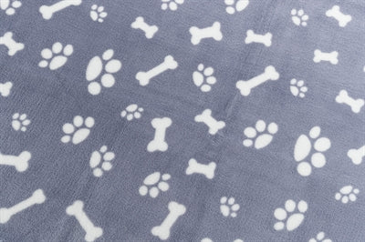 Trixie Hondendeken Kenny Fleece Bot / Pootjes Blauw 100X75 Cm
