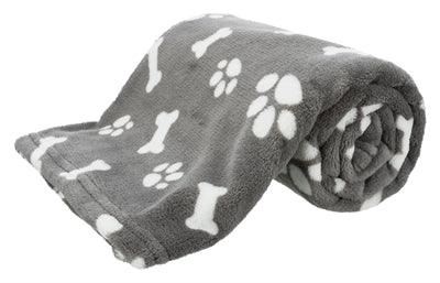 Trixie Hondendeken Kenny Fleece Bot / Pootjes Grijs 100X75 Cm
