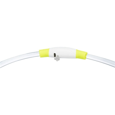 Trixie Lichtgevende Halsband Usb Flash Light Oplaadbaar Tpu Groen 65X0,8 Cm