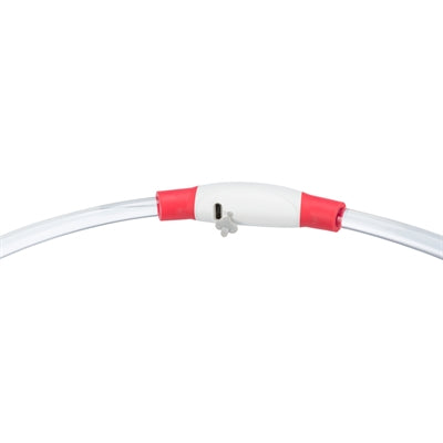 Trixie Lichtgevende Halsband Usb Flash Light Oplaadbaar Tpu Rood 65X0,8 Cm