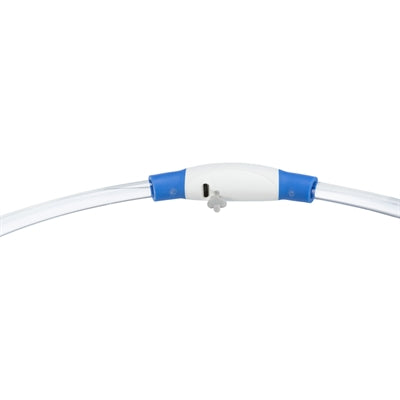 Trixie Lichtgevende Halsband Usb Flash Light Oplaadbaar Tpu Blauw 65X0,8 Cm