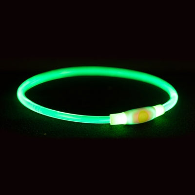 Trixie Lichtgevende Halsband Usb Flash Light Oplaadbaar Tpu Multi 65X0,8 Cm