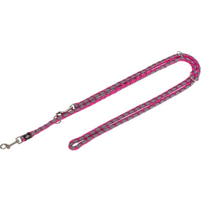 Trixie Hondenriem Cavo Verstelbaar Fuchsia / Grijs 200X1,2 Cm