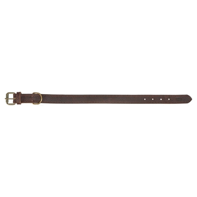 Trixie Halsband Hond Rustic Vetleer Donkerbruin 34-40X2,5 Cm