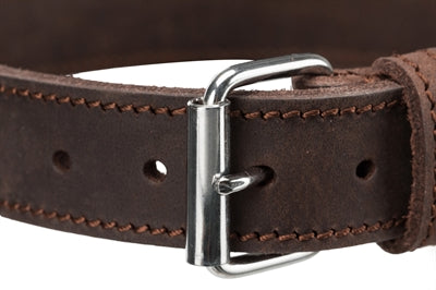 Trixie Halsband Hond Rustic Vetleer Donkerbruin 37-44X2,5 Cm