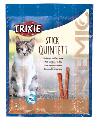 Trixie Premio Stick Quintet Lam / Kalkoen 5X5 Gr