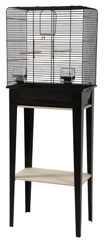 Zolux Vogelkooi Chic Loft Met Meubel Zwart 124X44,5X28 Cm