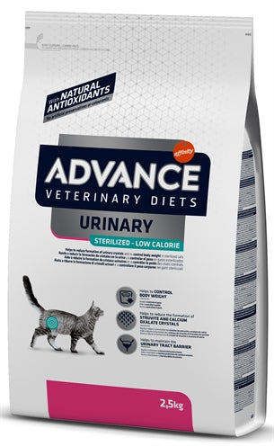 Advance Veterinary Diet Cat Urinary Sterilized Minder Calorieën 2,5 Kg