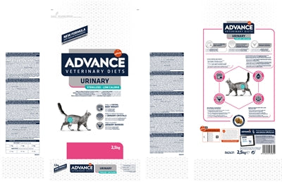 Advance Veterinary Diet Cat Urinary Sterilized Minder Calorieën 2,5 Kg