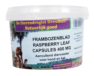 Dierendrogist Frambozenblad Capsules 400 Mg 100 St