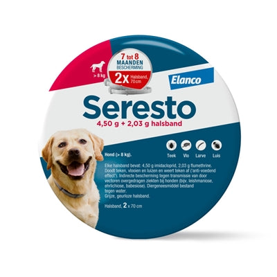 Bayer Seresto Teken- En Vlooienband Hond Vanaf 8 Kg 70 Cm 2 St
