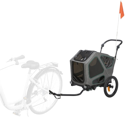 Trixie Fietskar Grijs / Salie 80X98-147X103 Cm