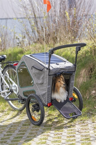 Trixie Fietskar Grijs / Salie 80X98-147X103 Cm