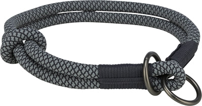 Trixie Halsband Hond Soft Half-Slip Zwart / Grijs 55X1 Cm