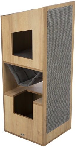 Trixie Citystyle Cat Tower Bruin / Grijs 105 Cm