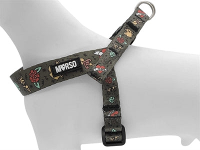 Morso Mini Hondentuig Verstelbaar Gerecycled Ink Tank Groen 32-41X2,5 Cm