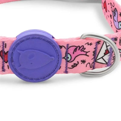 Morso Halsband Hond Gerecycled Sweet Tweet Roze 43-70X2,5 Cm