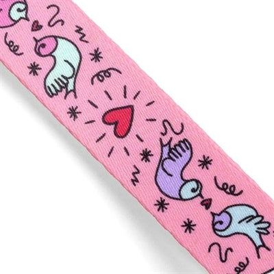 Morso Halsband Hond Gerecycled Sweet Tweet Roze 43-70X2,5 Cm