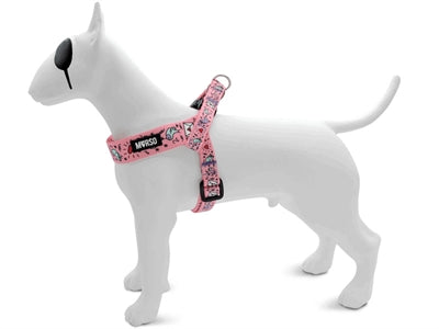 Morso Mini Hondentuig Verstelbaar Gerecycled Sweet Tweet Roze 32-41X2,5 Cm