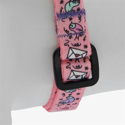 Morso Mini Hondentuig Verstelbaar Gerecycled Sweet Tweet Roze 32-41X2,5 Cm