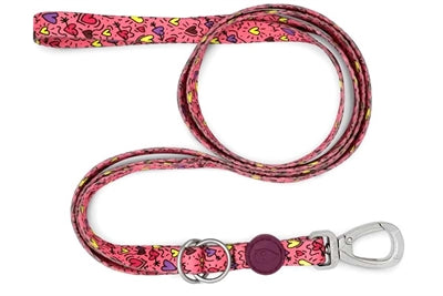 Morso Hondenriem Verstelbaar Gerecycled Pink Think Roze 75-230X1,5 Cm 4-20 Kg