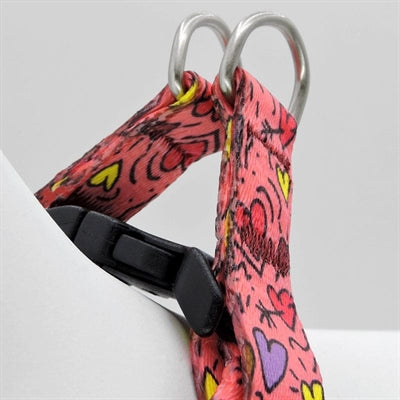 Morso Mini Hondentuig Verstelbaar Gerecycled Pink Think Roze 29-38X2,5 Cm