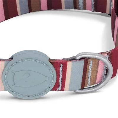 Morso Halsband Hond Gerecycled Skyline Rood / Roze 37-58X2,5 Cm