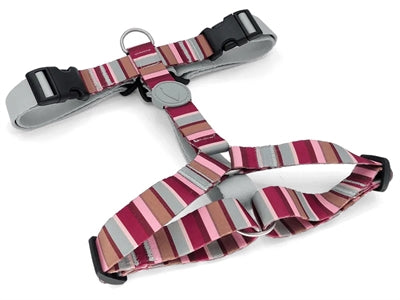 Morso Hondentuig H-Tuig Gerecycled Skyline Rood / Roze 50-70X1,5 Cm