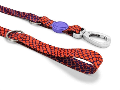 Morso Hondenriem Verstelbaar Gerecycled Urban Lizard Rood 75-230X1,5 Cm 4-20 Kg
