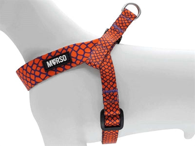 Morso Mini Hondentuig Verstelbaar Gerecycled Urban Lizard Rood 29-38X2,5 Cm