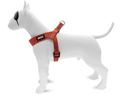 Morso Mini Hondentuig Verstelbaar Gerecycled Urban Lizard Rood 32-41X2,5 Cm