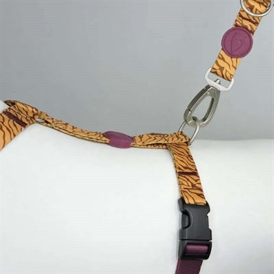 Morso Hondentuig H-Tuig Gerecycled Jungle Drum Oranje 60-80X2,5 Cm