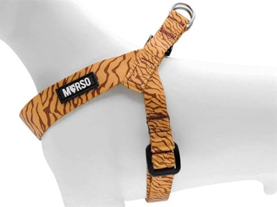 Morso Mini Hondentuig Verstelbaar Gerecycled Jungle Drum Oranje 32-41X2,5 Cm