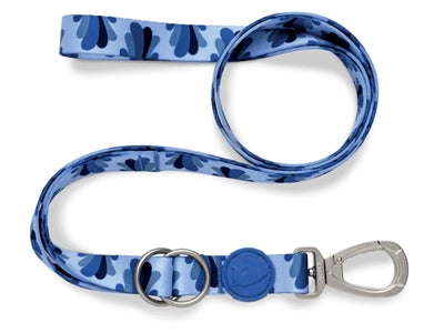Morso Hondenriem Verstelbaar Gerecycled Splash Blauw 75-230X1,5 Cm 4-20 Kg